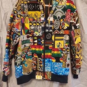 Handcrafted African Patchwork Hoodie